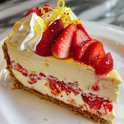 Strawberry Lemon Cheesecake: A Summer Delight