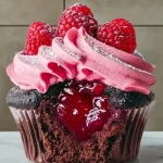 These Raspberry Cream Cupcakes