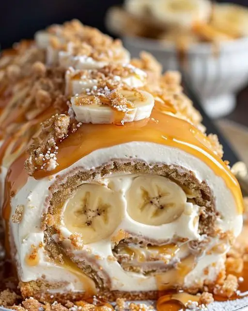 Banana Caramel Roll Cake Recipe: Indulgent Dessert Delight