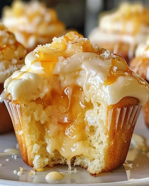 Honey Peach Cream Cheese Cupcakes Recipe - Sweet Delight
