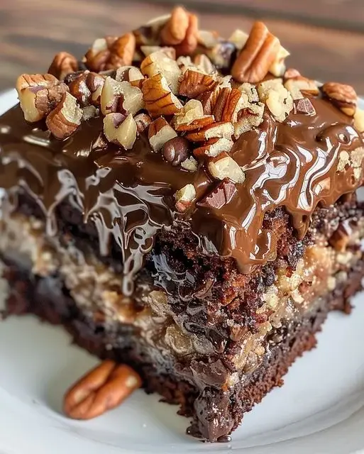 German Chocolate Poke Cake Recipe - Decadent Dessert