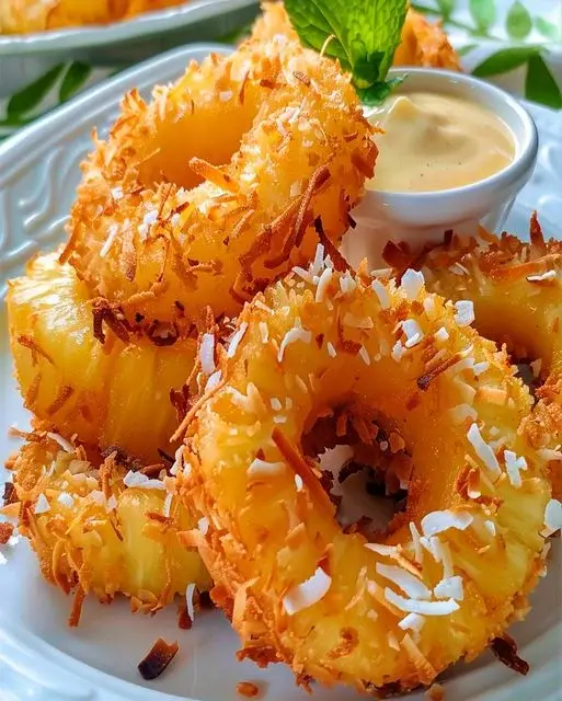 Rum-Soaked Fried Pineapple | Tropical Dessert