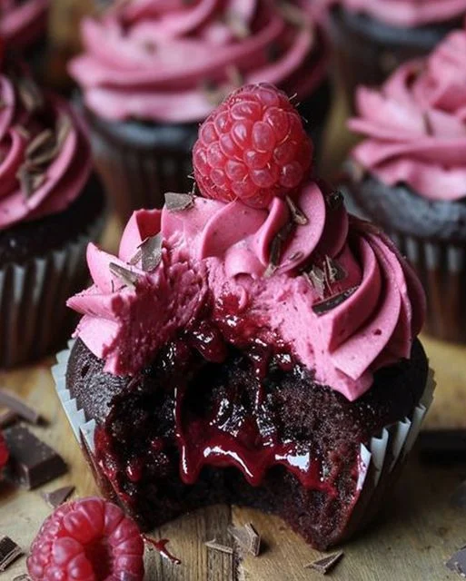 Raspberry Chocolate Lava Cupcakes Recipe Delight