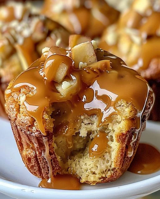 Gooey Caramel Apple Buttermilk Muffins Recipe