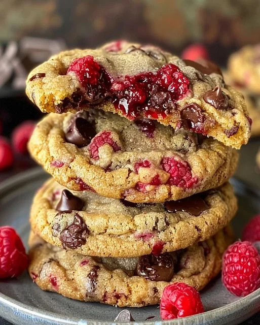 Raspberry Chocolate Chip Cookies - Irresistible Recipe