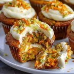 Carrot Apple Zucchini Muffins Recipe with Frosting
