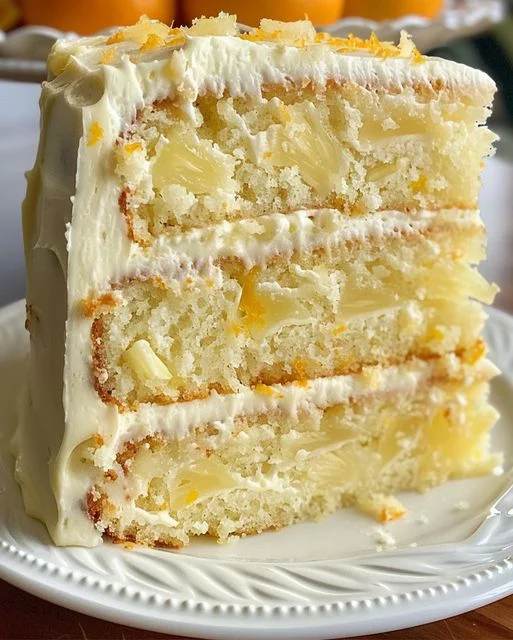 Pineapple Orange Heaven Cake Recipe | Tropical Delight