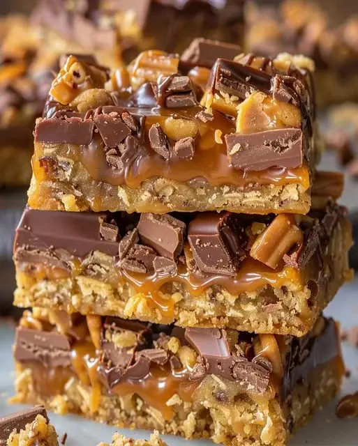 Irresistible Caramel Chocolate Crunch Bars Recipe