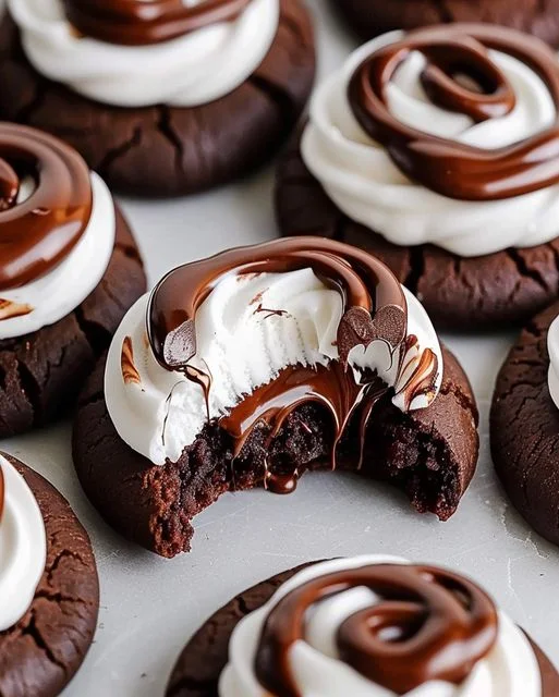 Double Chocolate Marshmallow Cookies Recipe