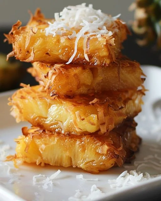 Fried Pineapple with Coconut Crust - Tropical Delight