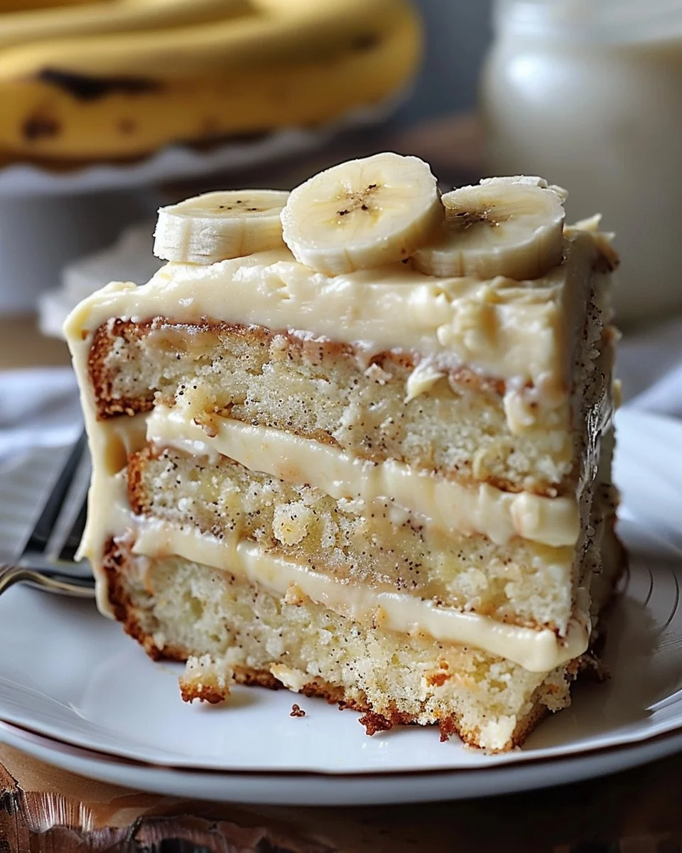 Banana Cake with Cream Cheese Frosting | Easy Recipe