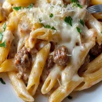 Rich Creamy Penne with Savory Italian Sausage Recipe