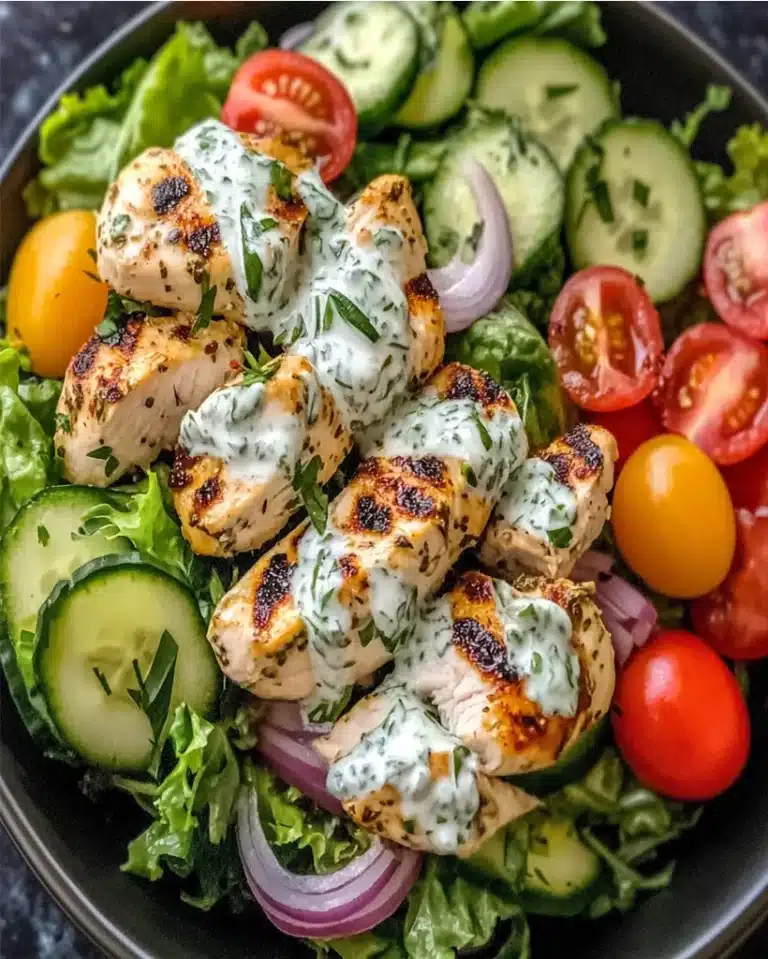 Tzatziki Chicken Salad Recipe - Fresh Mediterranean Flavors