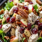 Festive Chicken Salad with Cranberries, Pecans, and Apples