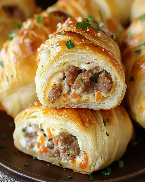 Savory Rotel Sausage Crescent Rolls - Easy Appetizer Recipe