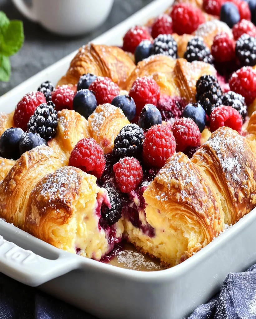 Luscious Berry Croissant Delight: Easy Dessert Recipe