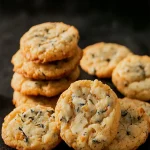 Herb-Infused Cheddar & Blue Cheese Savory Cookies