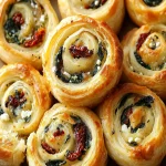 Savory Mediterranean Puff Pastry Spirals Recipe