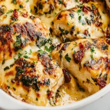 Creamy Baked Tuscan Chicken Delight