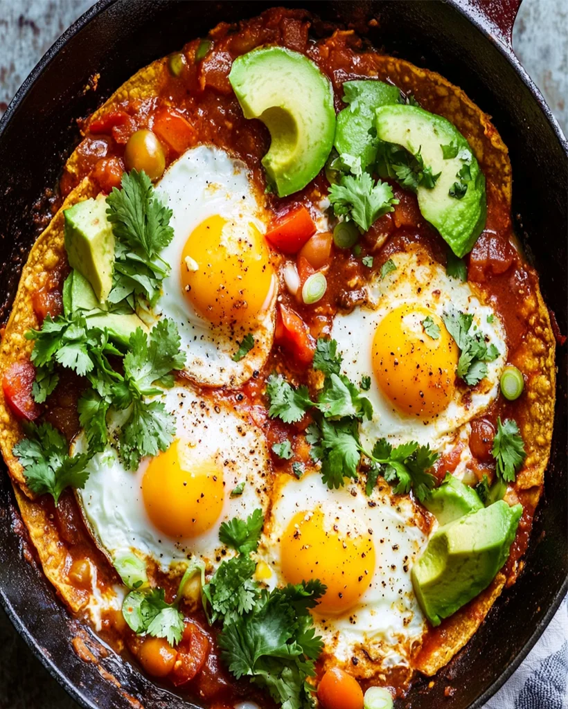 Mexican-Spiced Huevos Rancheros with Crispy Tortillas