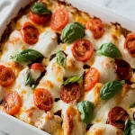 Creamy Mozzarella and Basil Chicken Bake – Easy Recipe