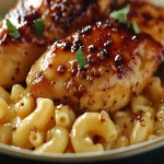 Zesty Honey Pepper Chicken with Cheesy Macaroni Bliss