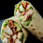 Chicken Club Wrap with Avocado, and Dijon Sauce