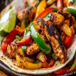 Smoky Blackened Chicken Fajitas with Sizzling Peppers and Onions