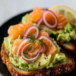 Smoked Salmon Avocado Toast Recipe with Creamy Layers