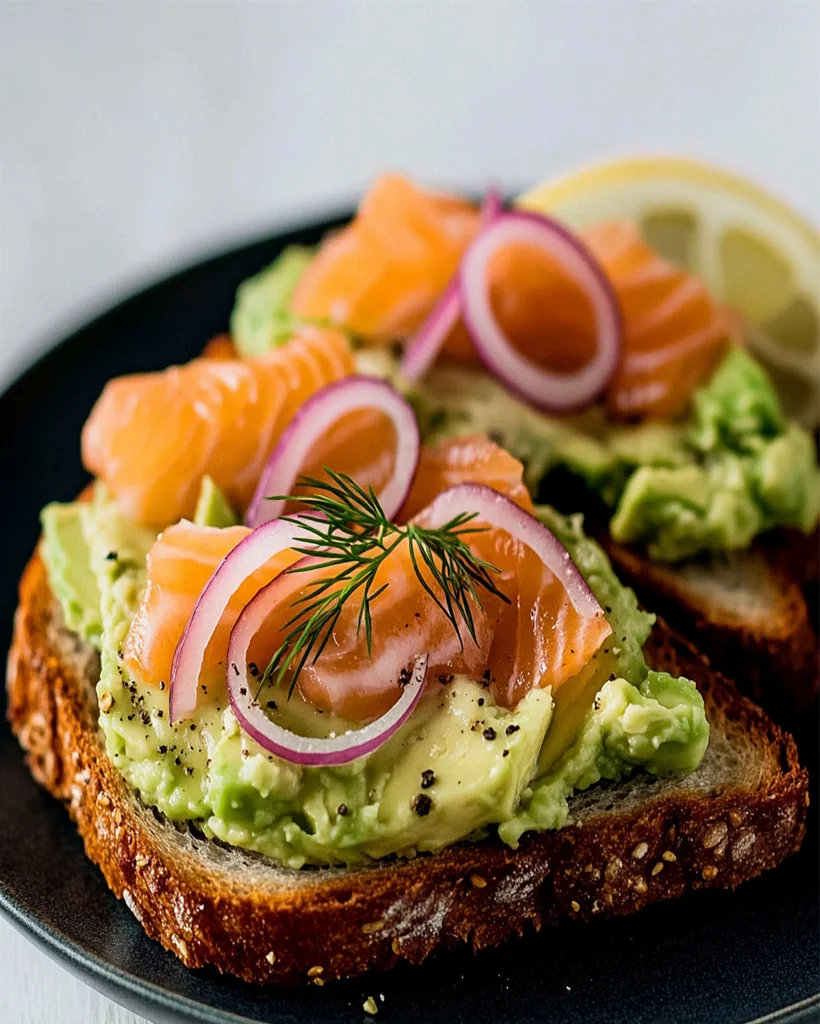 Smoked Salmon Avocado Toast Recipe with Creamy Layers