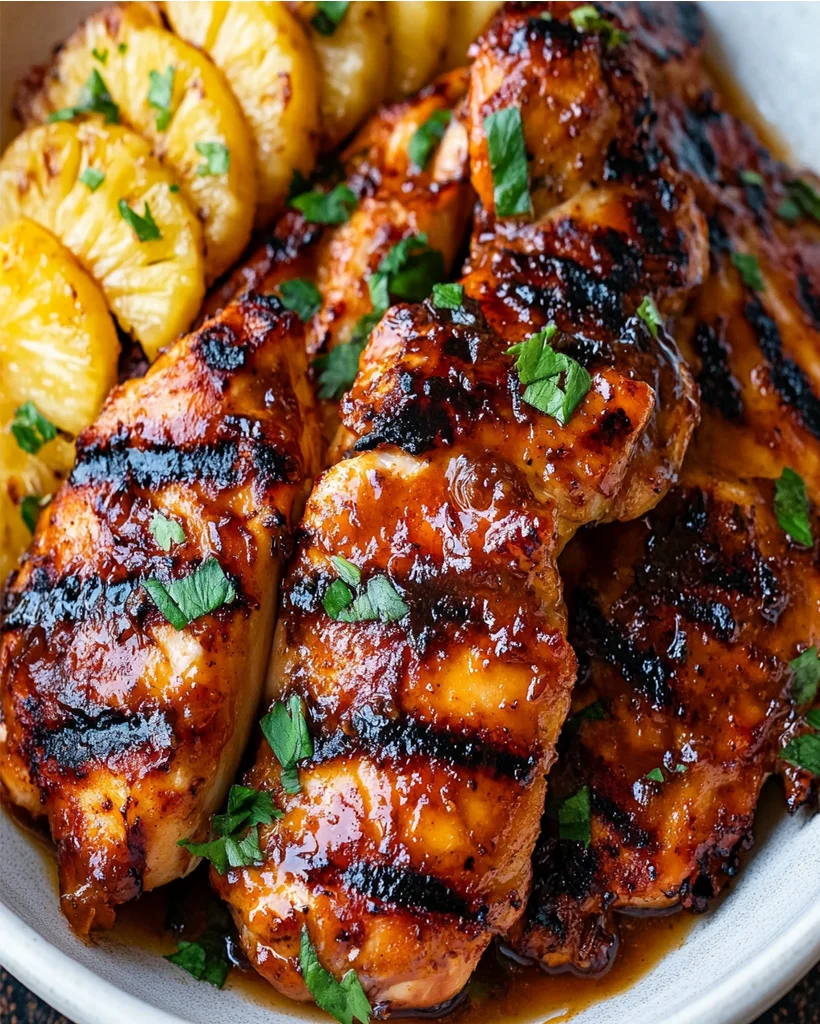 Hawaiian Grilled Chicken with Pineapple Glaze Recipe