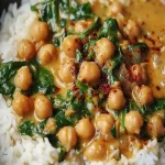 Creamy Chickpea Curry with Spinach | Easy Vegan Recipe