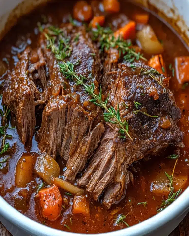 Creamy Succulent Slow-Braised Italian Pot Roast Recipe