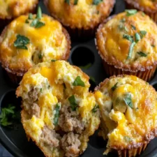 Hearty Sausage, Egg, and Cheddar Breakfast Muffins: A Delicious Start to Your Day