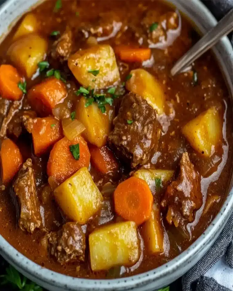 Slow Cooker Beef Stew with Carrots and Potatoes Recipe