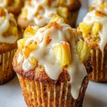 Tropical Pineapple Carrot Muffins with Cream Cheese Frosting