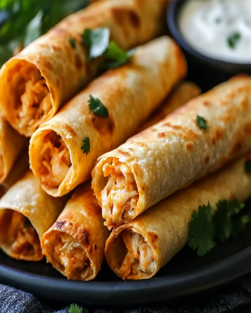 Crispy Oven-Baked Chicken Taquitos