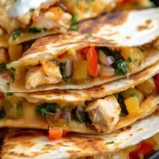 Golden Chicken Quesadillas with Zesty Veggies
