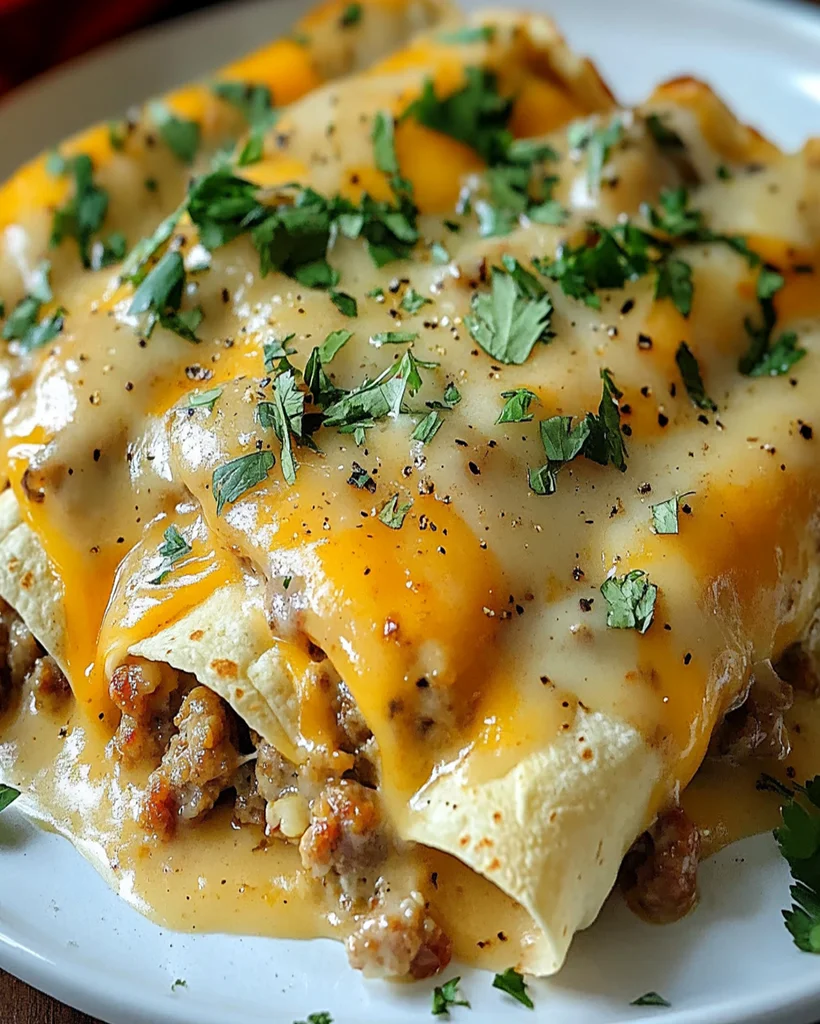 Southern Breakfast Enchiladas with Sausage Gravy Recipe