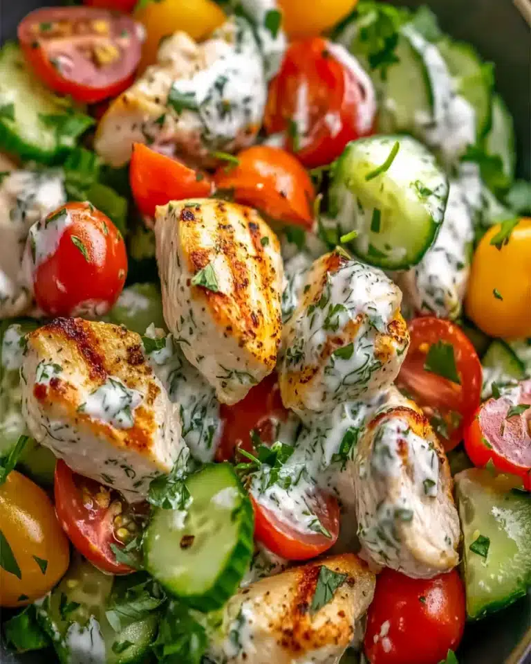 Tzatziki Chicken Salad Recipe - Fresh Mediterranean Delight