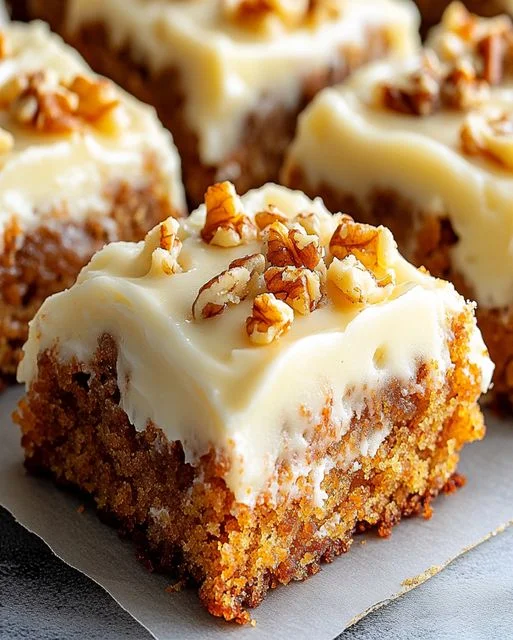 Decadent Carrot Cake Bars with Cream Cheese Frosting