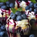 White Chocolate Blueberry Cheesecake Cupcakes Recipe