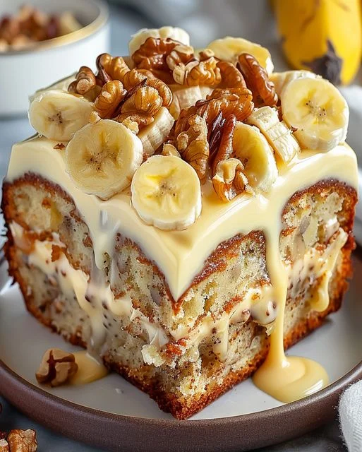 Luscious Vanilla Banana Walnut Cake Recipe | Moist & Easy