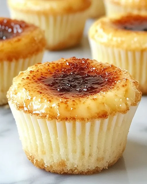 Crème Brûlée Cheesecake Cupcakes Recipe | Easy Dessert