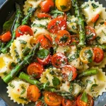 Ravioli with Tomatoes, Asparagus, and Garlic Recipe