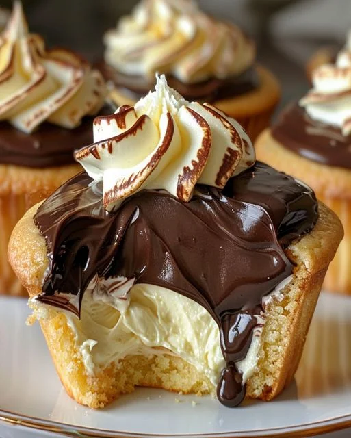 Boston Cream Pie Cupcakes Recipe | Classic Dessert Treat