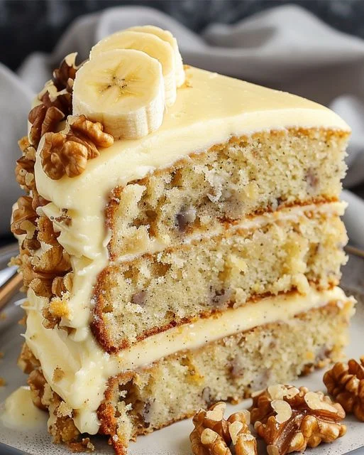 Banana Walnut Dream Cake - Moist, Delicious Recipe