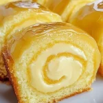 Luscious Lemon Cream Roll Cake Recipe with Glaze