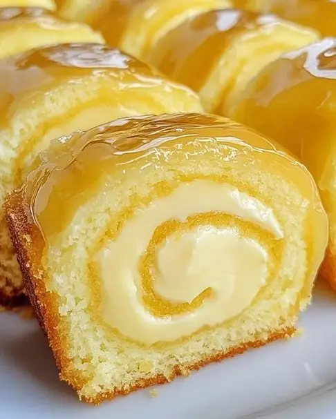 Luscious Lemon Cream Roll Cake Recipe with Glaze