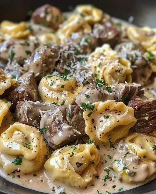 Beef & Parmesan Tortellini Recipe - Creamy & Delicious Meal